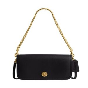 NWT Coach Dinky Leather Shoulder Bag CW641 in Brass/Black Color